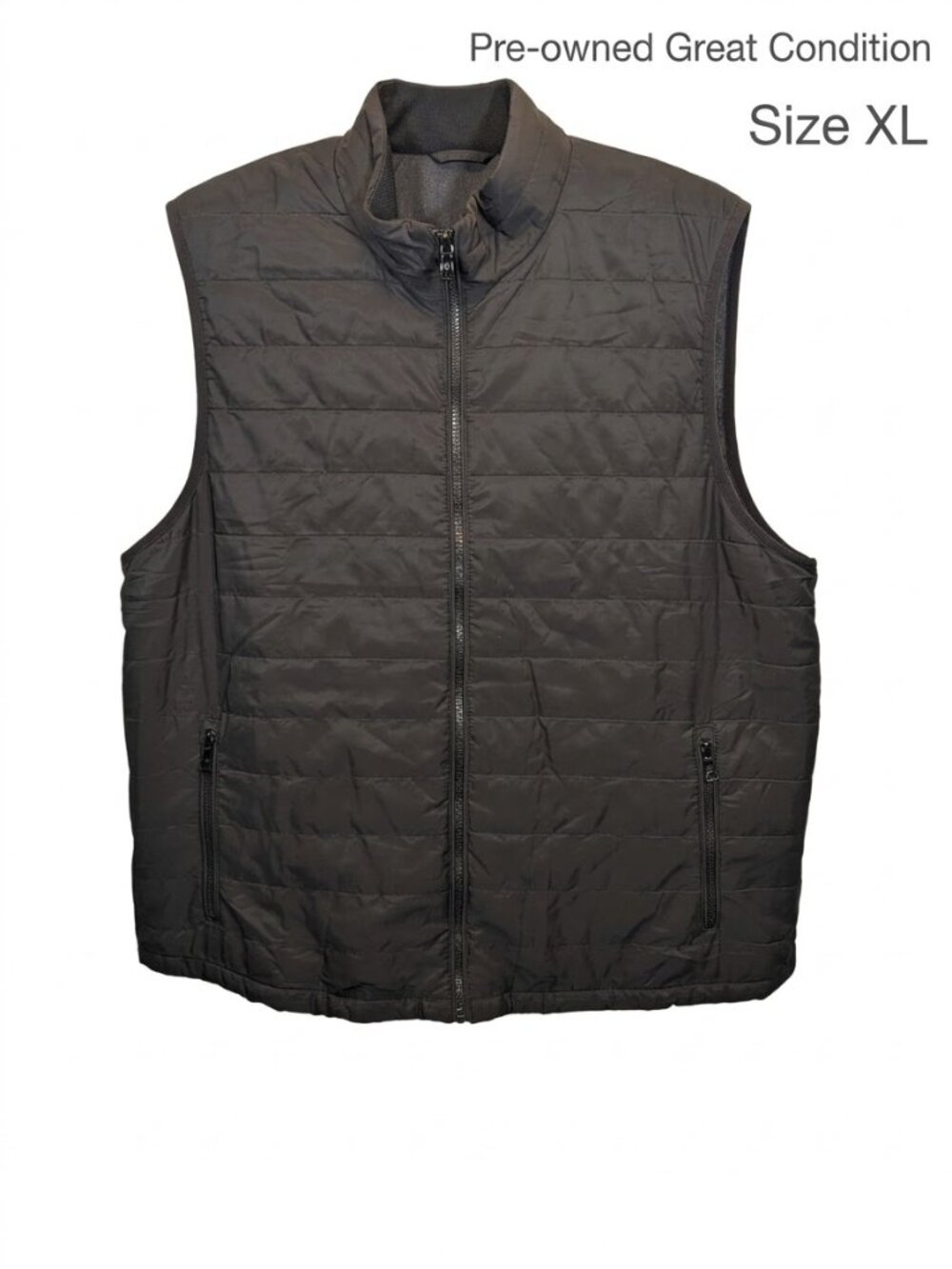 Banana Republic Men's Black Quilted Vest – Size XL – Item #1896300